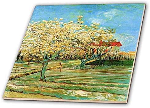 3drose ct_80447_1 1888 Van Gogh Pintura Orquídea em Blossom Ceramic Tile, 4 polegadas