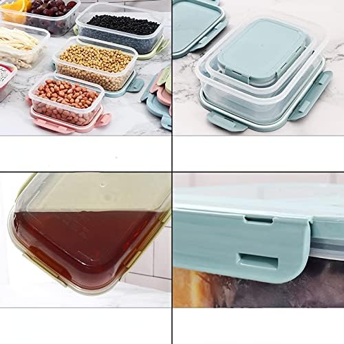 Axlezx fivela crocante lanche de lancheira refrigerador alimentos plásticos selados CRISCO CRISC CRISC Microwave Lanch Box