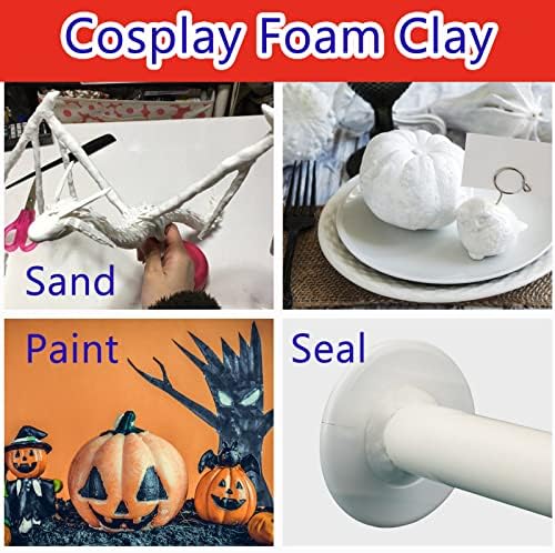 Argila de espuma de cosplay 500g, espuma de escultura leve, argila seca de ar para cosplay e figurinos, argila de espuma moldável