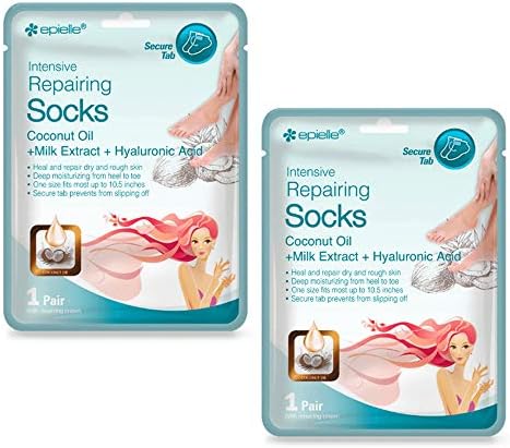 2 pares de meias hidratantes Spa de pé de tratamento em casa Aloe Skin Hidrure Feet Dry Feet