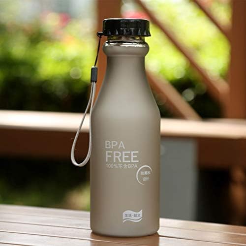 Doitool 550ml plástico água fosca bebendo garrafa inquebrável BPA Garrafa de água livre para beber para passeio de viagem