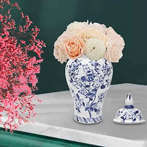 Ｋｌｋｃｍｓ Porcelana Ginger Jar Templo Jarra Jar Jar Floral Artigo Flower Pot Tank Vaso de Flor Cerâmica Para Festa de Coleção de Farrografia,