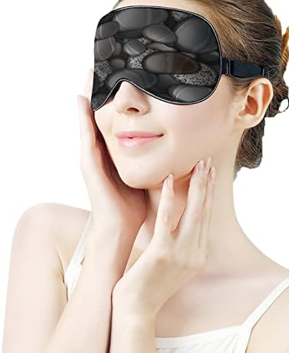 Pedras de seixos pretos Máscara de cegão para os olhos