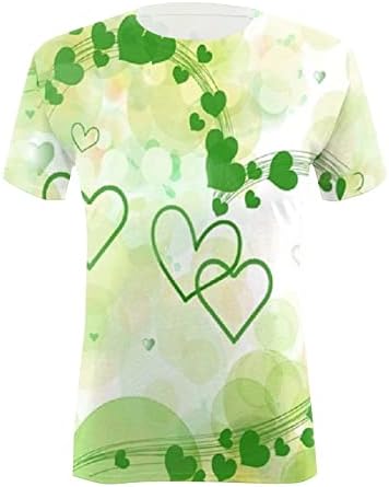 Camisa superior para feminino verão outono de manga curta Rouvas Trendy Crewneck Cotton Cotton Graphic Blouse R6 R6