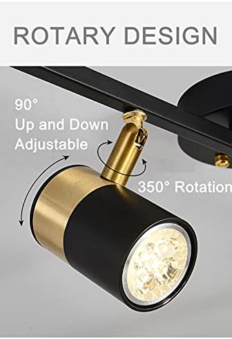 Kit de iluminação de trilha LED efinehome- equipamento de destaque de teto ajustável com 5W de bulbo semi-fluxo de luz de teto de montagem para sala de estar, cozinha, sala de serviços públicos