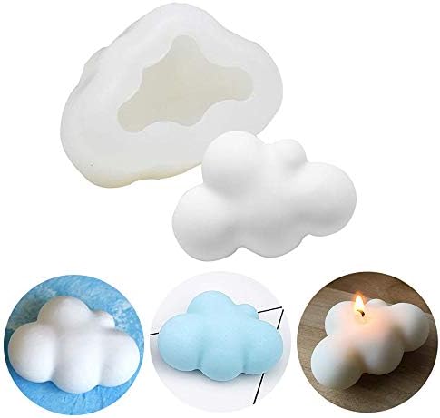 Molde de silicone em nuvem 3d moldfun para fondant, chocolate, doces, vela, sabão, bomba de banho, barra de loção,