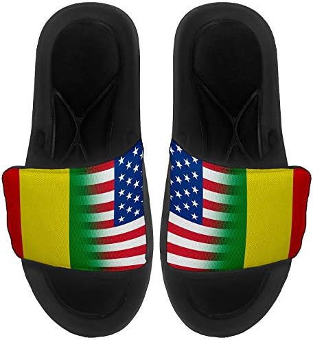 Sandálias/slides de slides e slides expressos para homens, mulheres e juventude - bandeira do Mali - bandeira do Mali
