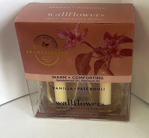 Bath and Body Works Aromaterapy Comfort Vanilla Patchouli Wallflowers Recarias de 2 pacote
