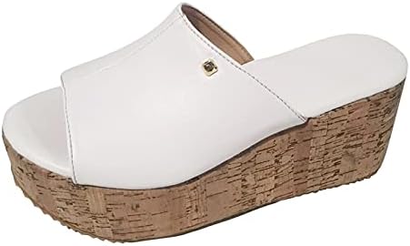 Flippers para mulheres ao ar livre à prova d'água de lazer casual de salto respirável Fashion Wedge Wedge Interior Flip Flip Sandals