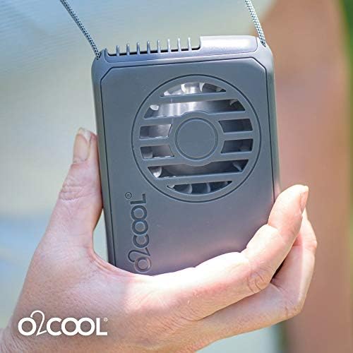 O2Cool Battery alimentado por ventilador pessoal com cordão, esfria o rosto e o pescoço