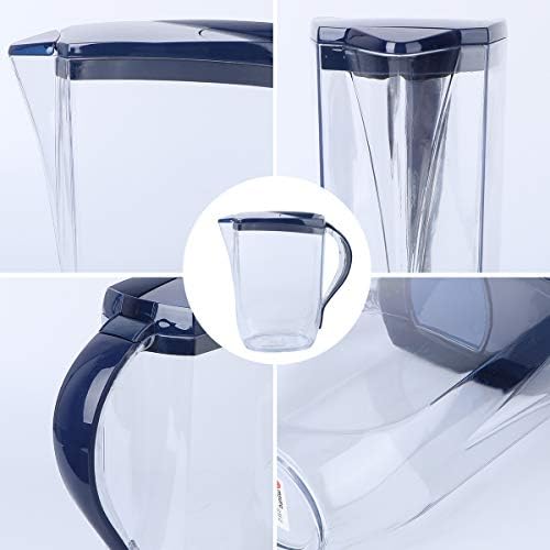 Jiter de vidro 2l Plástico transparente de água fria chaleira de alta capacidade Pote para armazenar e servir bule de vidro de