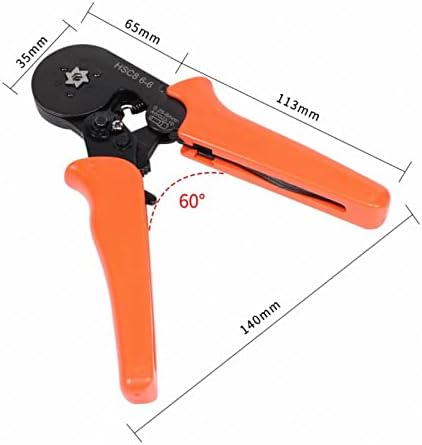 Alicate de crimpagem, HSC8 6-6 Auto-ajuste Crimping Hand Tool Terminal Ratchet Crimper 23-10AWG 0,25-6mm2