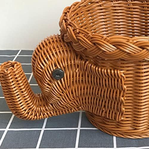 Cesta artesanal de cesta feita de cestos fofos em forma de cesto de cesto de piquenique cesto de piquenique, elefante