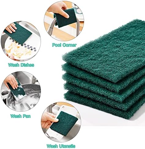 Gueicn Scour Pads Pads de limpeza de esponja Macroches não arranhões verdes reutilizáveis ​​almofadas domésticas para cozinha e ferramenta de limpeza de pratos