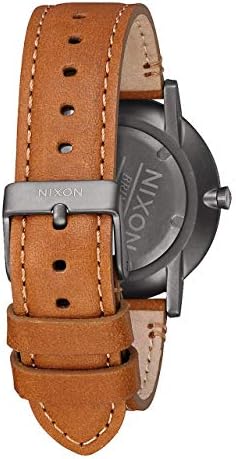 Nixon Porter Leather A1058 Watch de 50m resistente à água Relógio masculino