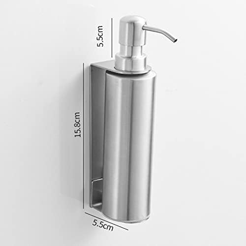 Fakeme Liquid Soap Dispenser Reutiltable Bomba Bomba Manual de garrafa vazia, redonda de prata