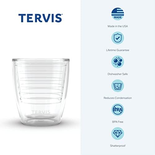 Tervis Barefoot Beach Collection Made in USA Double Partle Isolled Tumbler Travel Cup mantém bebidas frias e quentes,