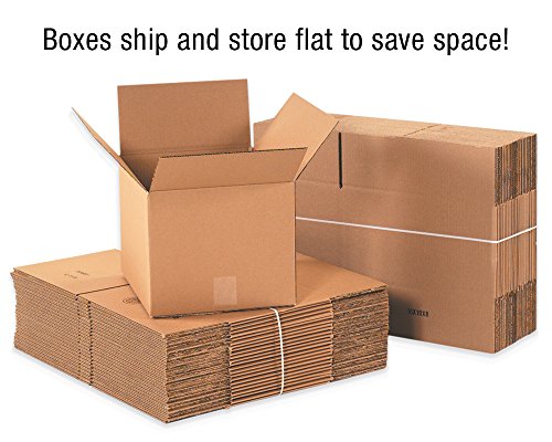 Lógica de fita 20 x 16 x 16 caixas de papelão corrugadas, média de 20 l x 16 W x 16 , pacote de 15 | envio, embalagem, movimentação, caixa de armazenamento para casa ou negócio, fortes caixas de atacado em massa