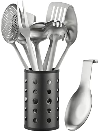 MC21 15 peças Faca de aço inoxidável alemão Conjuntos de faca com apontador embutido + McCook Mc60 utensílios de cozinha em aço inoxidável