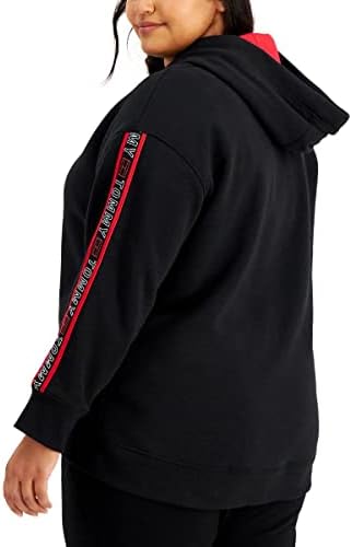 Tommy Hilfiger Sport Womens e Hoodie confortável e confortável preto 3x