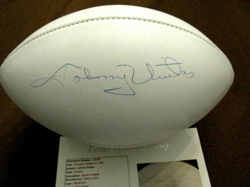 Johnny Unitas Baltimore Colts Hof assinou Auto Pete Rozelle Wilson Football JSA - Bolsas de futebol autografadas