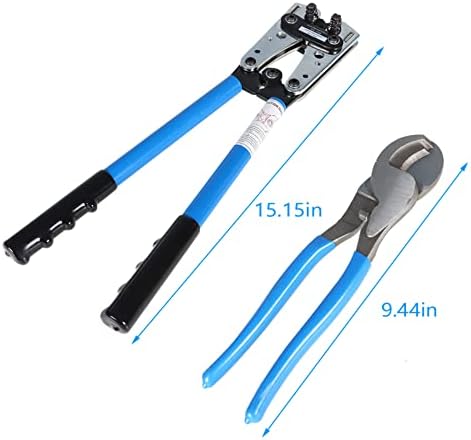 Kimllier Cable Lug Crimper Tool 6-50mm2, ferramenta de crimpagem de arame, alicates para o cabo de arame com cortador