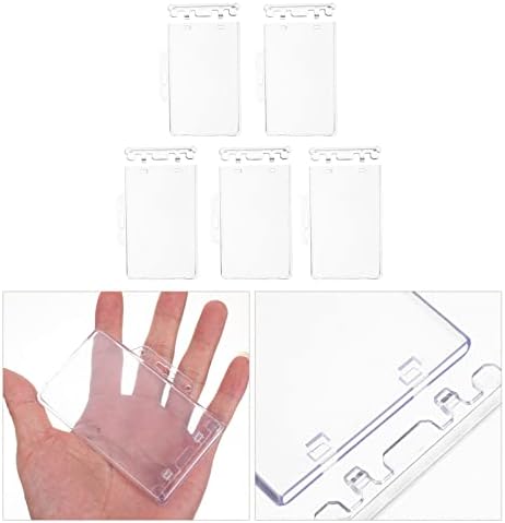 Nuobesty Sleeves Protector 10pcs Tag de viagem, ID Punch Punch Horizontal Protector Cards Suporte de manga Nome de plástico CDC Porta, Escola Vinil Office Transparente Tag Game PhotoCard Fhotocard Mangeves