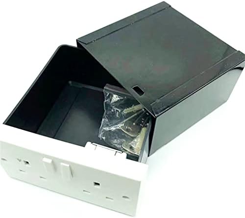 N/A Secret Storage Box Imitando Double Plugd Socket Hidden Safe Segurança em dinheiro escondida Stash pode encobrir