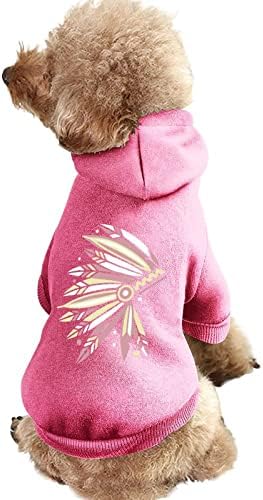 Coloque de canteiro do chefe indiano capuz de cachorro personalizado para cães macios e aconchegam suéteres de estimação respiráveis ​​com chapéu 2xl