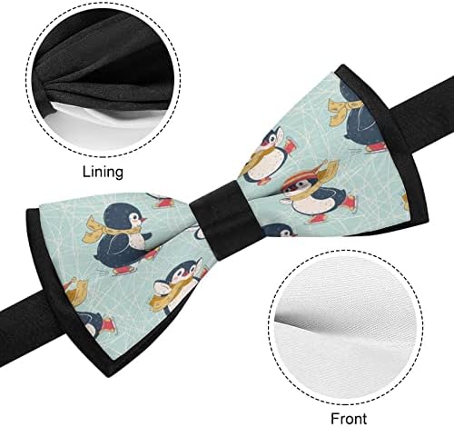 Weedkeycat fofo pingüins de pinguins engraçados masculino de gravata borboleta de gravata borboleta de gravata