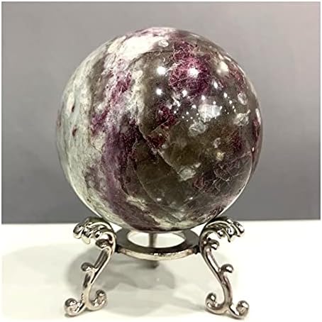 Ashrxn Stone Crafts Natural Red Plum Tourmaline Crystal Ball Reiki Cura presente decorativo