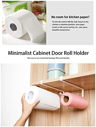 Suporte de toalhas de papel bipiloso sem perfuração espessada de papel rolos de papel em armário sob armário