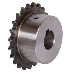 Sprocket KRF com cubo 12 B-1 3/4x7/16 16 Material de dentes Bore de aço 40H7 Keyway DIN 6885/1