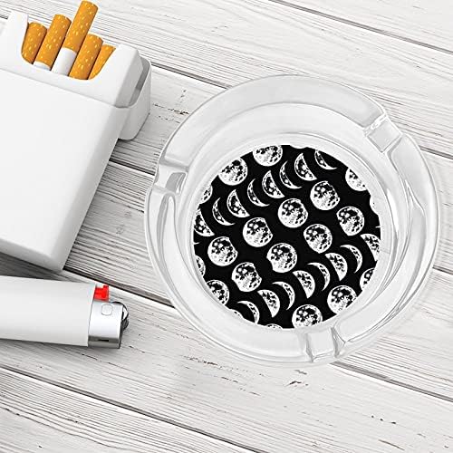 Cigarros de lua gótica fumantes de fumantes de vidro cinzas bandeja de cinzas para decoração de mesa para o escritório em casa