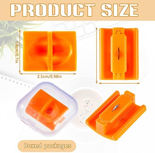 30 peças Cutter de papel Cuttador de lâmpadas de corte lâminas de substituição com design de segurança para o design de papel preto e branco A4, laranja, laranja