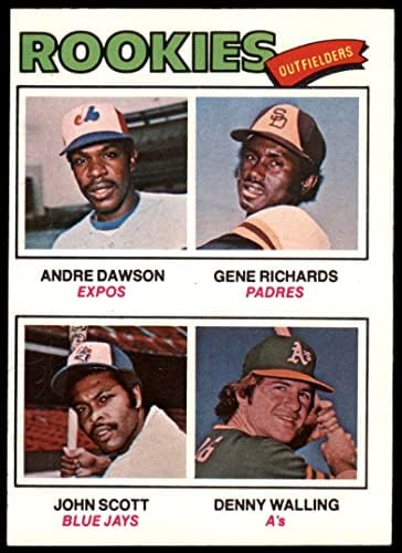 1977 TOPPS 473 ROOKIE OUTFIELERS ANDRE DAWSON/Gene Richards/John Scott/Denny Walling Expos/Padres/Blue Jays/Athletics Ex Expos/Padres/Blue