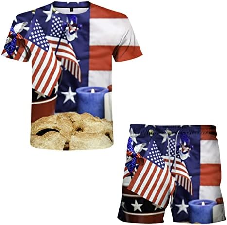 Camisas de verão Camisas Casual Set Bandeira Casual Day Cookies