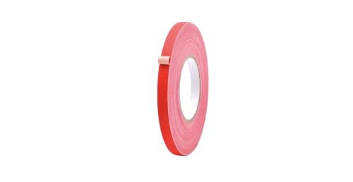 Fita adesiva de gaffers de adesiva - vermelha 1/2 polegada x 60 jardas - não reflexiva, sem resíduos, fácil de rasgar, impermeabilizada - fita de palco de apoio fosco