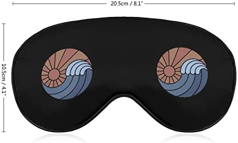 Sun & Sea Wave Máscara de máscara de olho macio de sombra eficazes Máscara de sono confortável com cinta ajustável elástica