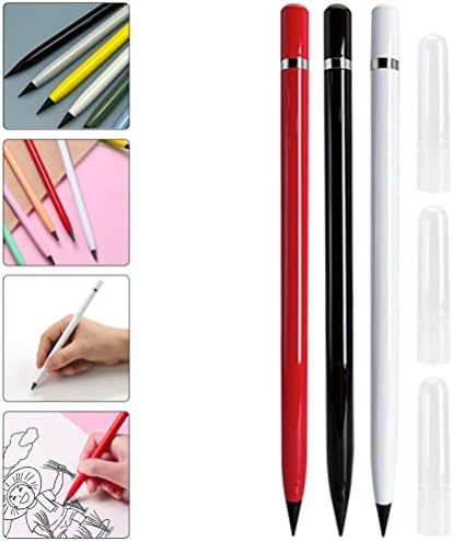 Operitacx Kids lápis Kids lápis Black Lápis 3pcs Lápis sem tinta lápis Evlasting Lápis Eterno Lápis Reutilizável Para escrever