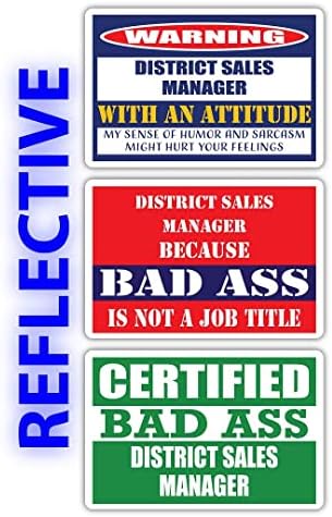 Gerente de vendas do distrito de Bad Ass Certified com uma atitude de atitude | Idéia de presente de carreira de ocupação