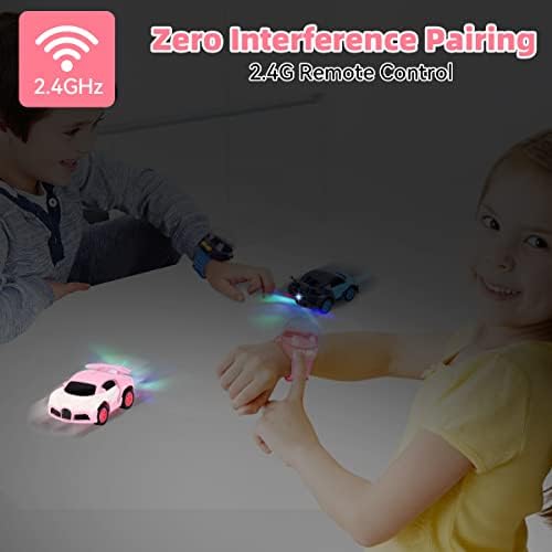 Wior 2022 Novo Mini Mini Controle Remote Carro Partido de Brinquedos de LED com luz LED, 2,4 GHz Relógio Remoto Control Car Loy