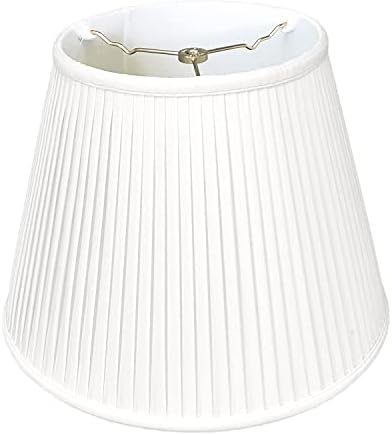Royal Designs Deep Empire Side plissado Basic Lamp Shade, branco, 10 x 16 x 12,5