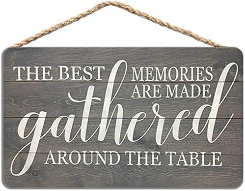 AGRIISMO SIGNA DE MUITO DE MOLAS As melhores lembranças são feitas reunidas ao redor da mesa, sinal de madeira, sala de jantar,