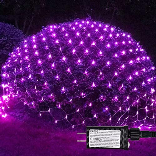 Luzes da rede de Natal, 9.8x6,6ft 200 LEDs de malha de rede externa LEDs 8 modos Luzes de Natal para decoração de natal arbustos cerca