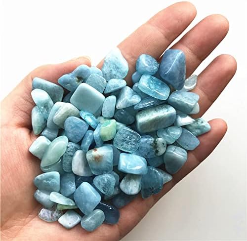 Zym116 50g 8-12mm Natural Aquamarine Quartz Cristal Stone Rock Chips Specimen Sicture Natural Stones and Minerals Warming