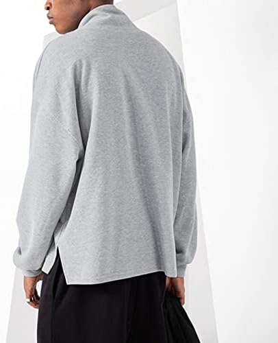 Menir molecote de lã de lã de lã Sweatershirts swetershirts de manga comprida camisa de pulôver leve