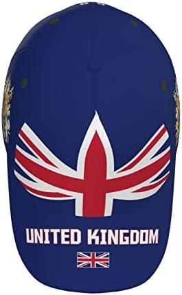 Bandeira do Reino Unido UK da Grã -Bretanha Cap 3d Impressão completa adulta unissex Hat ajustável Caps patrióticos de