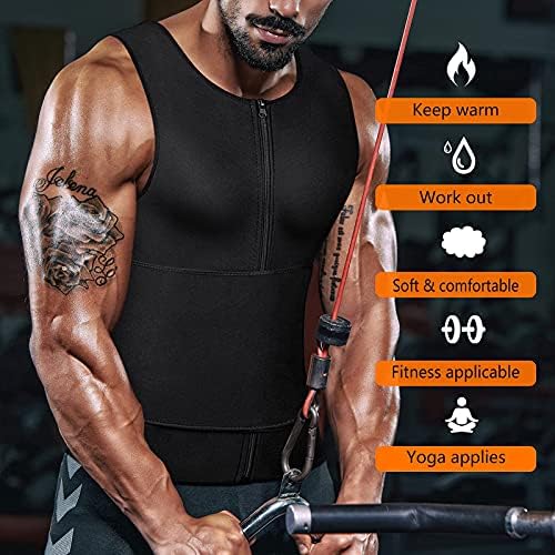 Colete de sauna mayboom para homens corporador corporal shaper sauna terno de sweat sweat sweat timer grande e alto