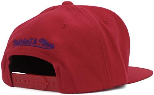 Toronto Raptors Mitchell e Ness Vintage Logo Basic Red Snap Back Hat Back